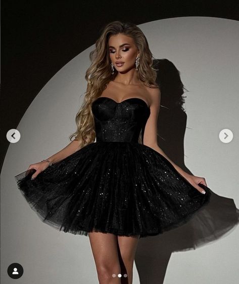 Black Sparkly Dress Short Flowy, Black Sparkly Dress Short, Sparkly Prom Dresses Short, Short Puffy Prom Dresses, Short Sparkly Dresses, Black Formal Dress Short, Senior Hoco, Farewell Dresses, Hoco 2024