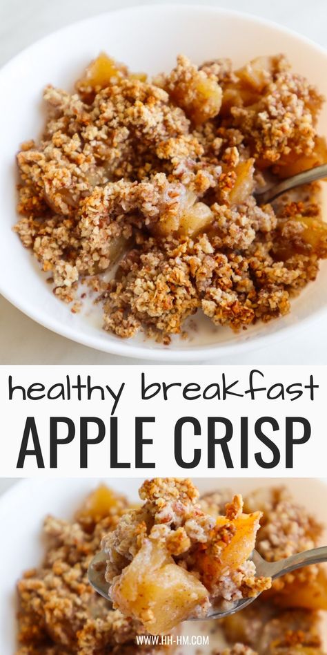 Breakfast Apple Crumble, Healthy Desayunos, Healthy Apple Crumble, Healthy Apple Crisp, Crumb Recipe, Apple Crumble Recipe, Apple Breakfast, Plats Healthy, Apple Crumb