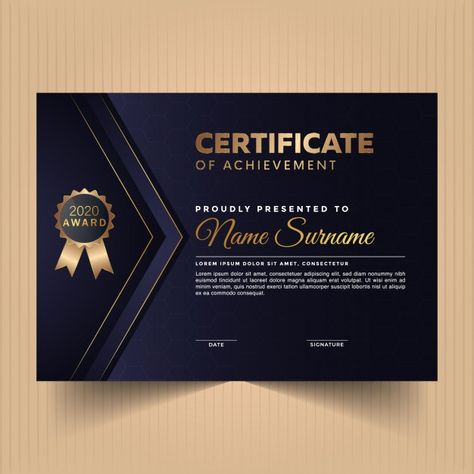 Elegant award diploma certificate design... | Premium Vector #Freepik #vector #certificate #template #diploma #graduation E Certificate Design, Certificate Of Appreciation Design, Elegant Certificate Design, Certification Design, Certificate Design Inspiration, Awards Certificates Design, Appreciation Design, Certificate Layout, Diploma Design