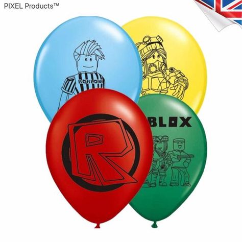 R[]-BLOX Party Balloons (12 Pack) - Perfect Party Bag favours fillers supplies Loot Game Roblox, Girls Birthday Party Decorations, Happy 6th Birthday, Perfect Birthday Party, Birthday Plate, Balloons Birthday, 10th Birthday Parties, Birthday Party Balloon, Kids Party Supplies