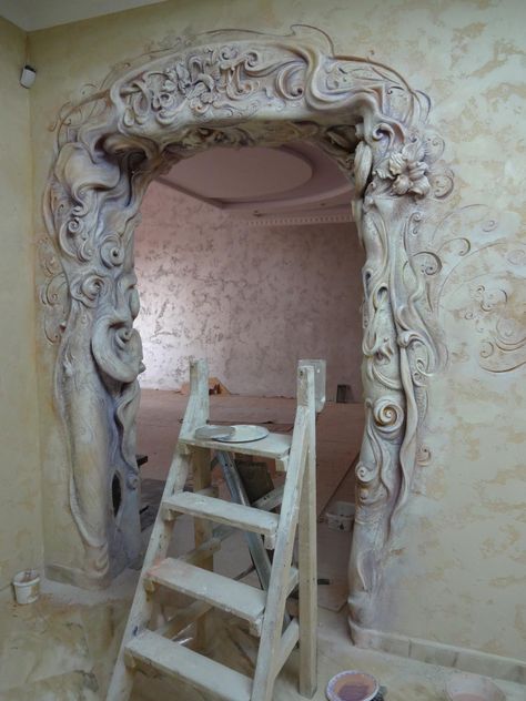 Drywall Art, Plaster Wall Art, Deco Originale, Natural Building, Plaster Art, Earthship, Barbie Furniture, Plaster Walls, A Mirror