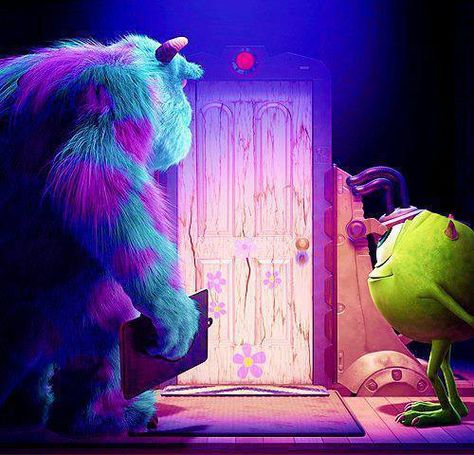 Monsters Inc. is an AWESOME movie. Bu Monsters Inc, Boo's Door, Monsters Inc University, Disney Monsters, Disney Images, Kids' Movies, Monster University, Pixar Movies, Monsters Inc