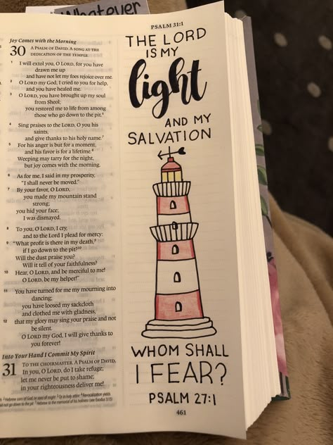 Psalm 27 Bible Journaling, Decorating Bible Cover Ideas, Bible Verse Drawings Ideas, Psalm 23 Bible Journaling, Psalm Bible Journaling, Cute Bible Doodles, Psalms Bible Journaling, Bible Verse Drawing, Cute Bible Notes