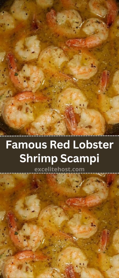 Famous Red Lobster Shrimp Scampi Red Lobster Shrimp Scampi Recipe, Red Lobster Shrimp Scampi, Copycat Red Lobster, Red Lobster Shrimp, Great Dinner Recipes, Shrimp Scampi Recipe, Scampi Recipe, Lobster Recipes, Grilled Seafood