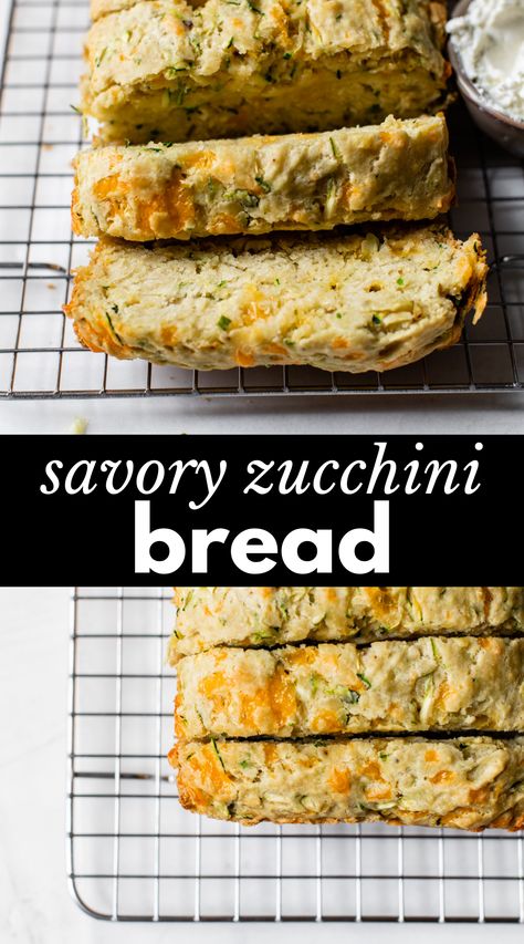 Zucchini Cream Cheese Recipes, Savoury Zucchini Bread, Savory Zucchini Bread Recipes, Savory Cream Cheese Recipes, Zucchini Cheese Bread, Dairy Free Zucchini Bread, Dessert Loaves, Savoury Loaf, Student Snacks