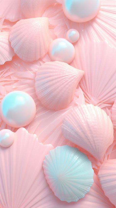 Food Cartoon Wallpaper, Wonderful Wallpapers, Pink Shells, Pearl Aesthetic, List Background, Pink Wallpaper Ipad, Witch Wallpaper, Wallpaper Beach, Pink Food