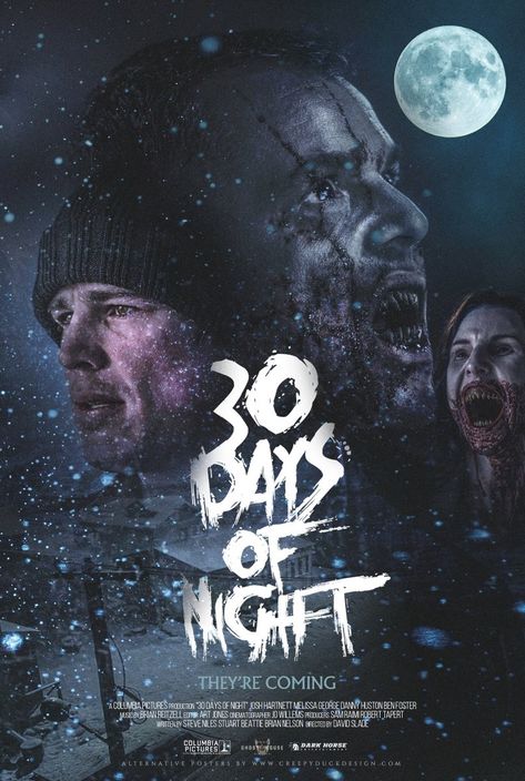 30 Days Of Night Movie, 30 Days Of Night Vampires, 30 Days Of Night, Alt Posters, Retro Style Posters, Classy Acrylic, Night Movie, Ghost House, Spooky Stuff