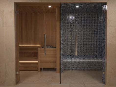 Home Steam Room, Sauna Bathroom Design, Sauna Bathroom, Ensuite Design, Home Spa Room, Sauna House, Spa Room Decor, Piscina Interior, Sauna Steam Room