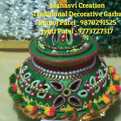 Exclusive Handmade Decorative Garba's Available For Navratri Only For Pre Booking_ Choose From Various Designs Purely Handmade Work Customized Designs & Limited Editions  @2019 @Traditional Garba @ Decorative Garba @ Garba Port @ Navratri Garbi @ Jay Bhavani @ Jay Ambe @ Jay Matadi  From Manasvi Creations  Book Now  Manasvi Creations Manoj Patel _9870291525 Jyoti Patel _9773727317 Jay Ambe, Diya Decoration Ideas, Diya Decoration, Diy Jar, Diy Jar Crafts, Jar Crafts, Handmade Decorations, Limited Editions, Decoration Ideas