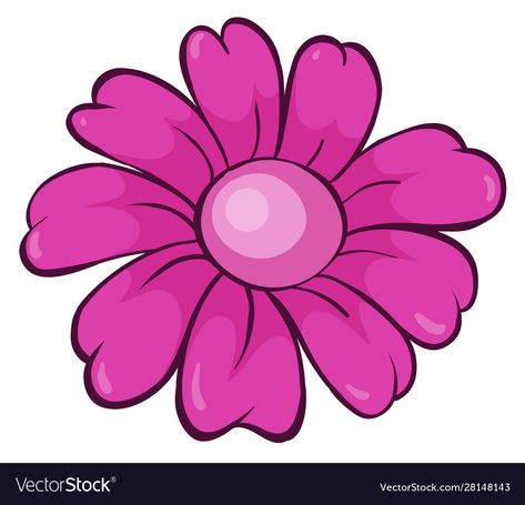 Color Illustration, Color Vector, Single Flower, Branding Design Logo, Transparent Png, Free Vector Images, Design Logo, Pink Color, Png Images