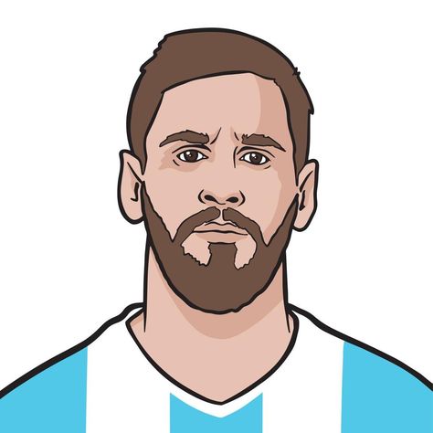 Messi Outline, Messi Illustration, Messi Drawing, Messi Logo, Vector Portrait Illustration, Messi Photos, Drawing Stencils, Simple Cartoon, Vector Portrait