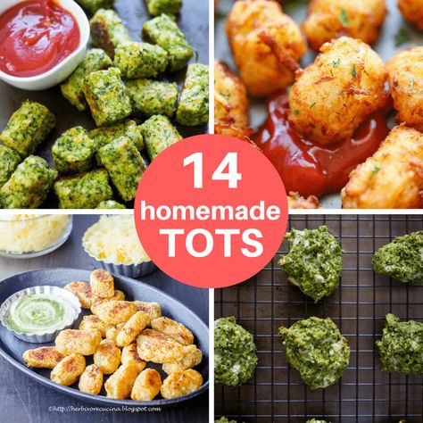 14 homemade tater tots and veggie tots recipes Tater Tots Recipes, Tots Recipes, Healthy Tater Tots, Veggie Tots, Cauliflower Tater Tots, Broccoli And Cheese Recipe, Homemade Tater Tots, Chicken Casserole Dinners, Potatoes Broccoli