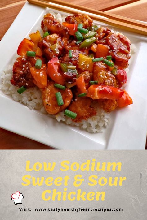 Low Sodium Chicken Breast Recipes, Chinese Sweet And Sour Chicken, Low Sodium Diet Plan, Sodium Free Recipes, Healthy Heart Recipes, Renal Friendly Recipes, Easy Low Sodium Recipes, Low Sodium Recipes Heart, Ckd Recipes