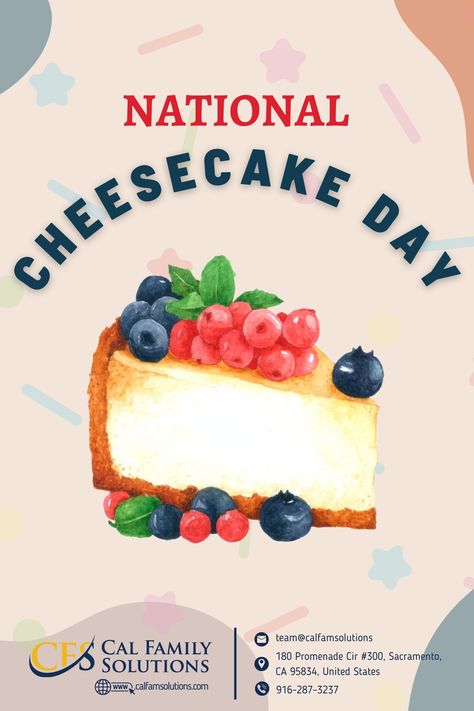 When you wish to pamper your taste buds and also your sweet tooth, it is time to eat cheesecake. Happy National Cheesecake Day! 🍰🧀🍮 🎉 National Cheesecake Day, National Days, Time To Eat, Holiday Greetings, Taste Buds, Sweet Tooth, Cheesecake