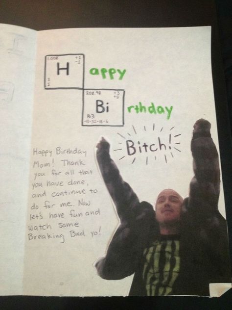 Breaking Bad Card Birthday, Breaking Bad Hoco Proposal, Bday Art Ideas, Breaking Bad Birthday Cards, Breaking Bad Gift Ideas, Bad Idea Right, Breaking Bad Drawing, Break Up Gifts, Breaking Bad Aesthetic