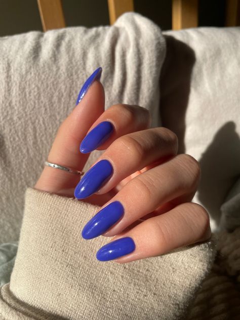 Blue Almond Nails, Pretty Manicures, Kind Of Blue, Classy Acrylic Nails, Nail Envy, Summer Nails Colors, Xmas Nails, Gorgeous Nails, Blue Nails