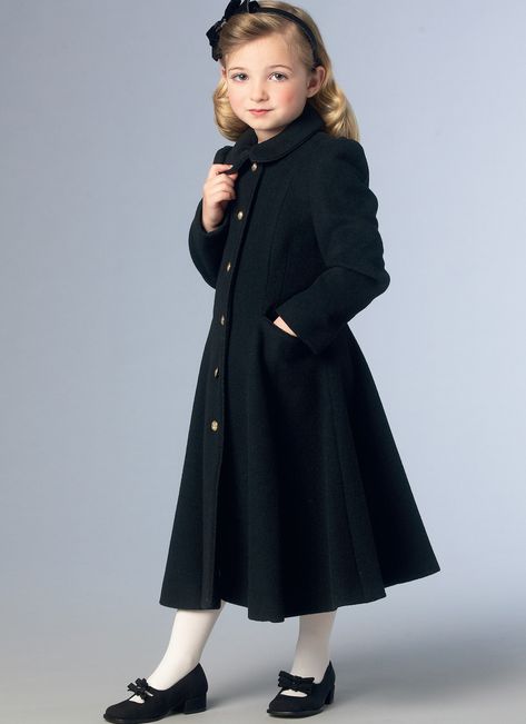 Vogue Children's and Girls' Jacket and Coat V1856 - Sewing Pattern Head Views, Collar Variations, Coat Pattern Sewing, Childrens Sewing Patterns, Kids Jackets, Sewing Patterns Girls, Vogue Sewing, Fitted Jacket, Vogue Sewing Patterns