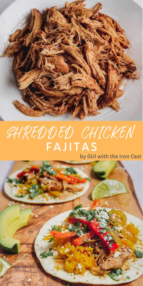 Shredded Chicken Fajitas, Chicken Yellow Rice, Tender Shredded Chicken, Crockpot Fajitas, Slow Cooker Chicken Fajitas, Shredded Chicken Crockpot, Chicken Fajitas Crockpot, Slow Cooker Shredded Chicken, Mexican Shredded Chicken