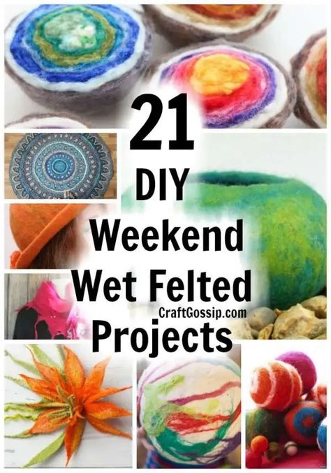 Wet Felting Tutorial, Felted Balls, Felted Projects, Felt Basket, Needle Felting Tutorial, Felted Bowls, Animal Eyes, Needle Felting Diy, Wool Felt Projects