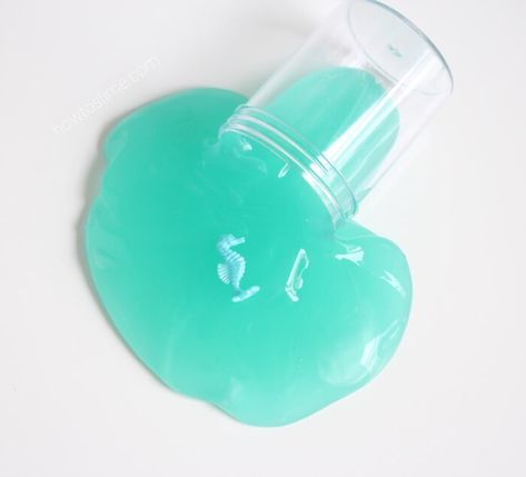 Ocean Slime Recipe Without Borax Water Slime Recipe, Ocean Slime Recipe, Ocean Slime, Avalanche Slime, How To Make Cappuccino, Storytime Themes, Water Slime, Cool Slime Recipes, Clear Glue Slime