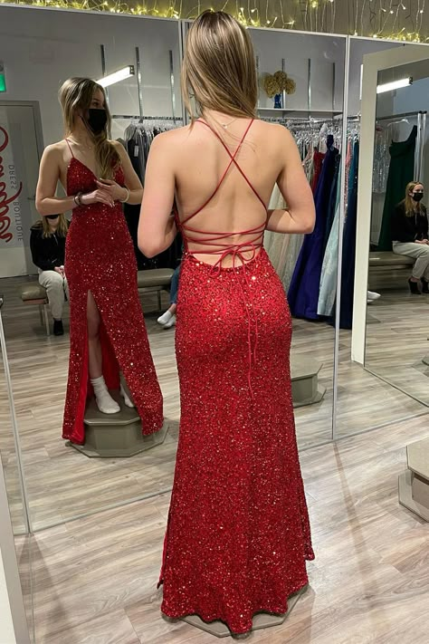 Sparkly red dress