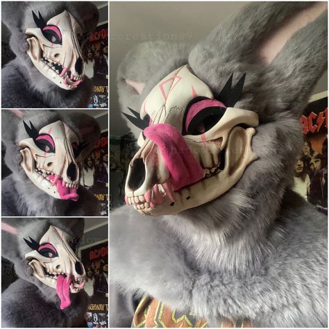 Diy Fursuit, Dinomask Ideas, Dino Mask Paint Ideas, Dino Masks, Skull Masks, Fursuit Ideas, Dino Mask, Skull Dog, Therian Stuff