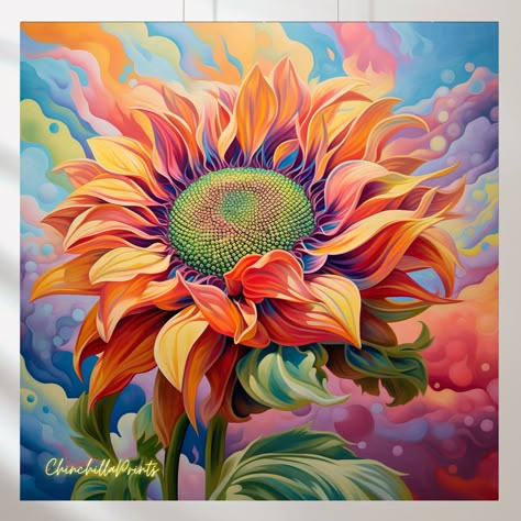 Sunflower art print