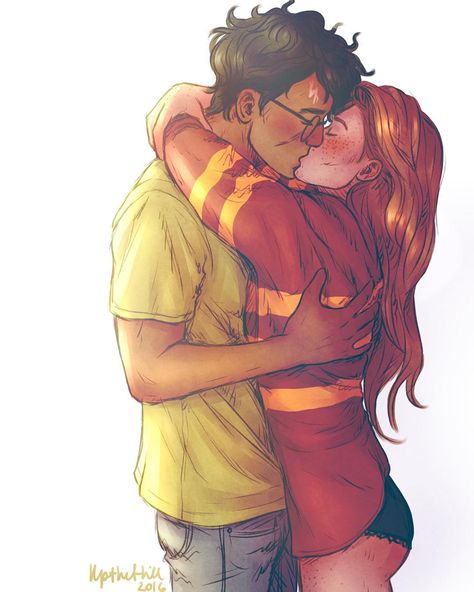 Harry and Ginny :) #hinny #harrypotter #ginnyweasley #gryffindor #upthehillart Ginny Weasley Fan Art, Harry Potter Couples, Harry Potter Ginny Weasley, Harry Potter Ginny, Art Harry Potter, Harry Potter Art Drawings, Harry And Ginny, Harry Potte, Images Harry Potter