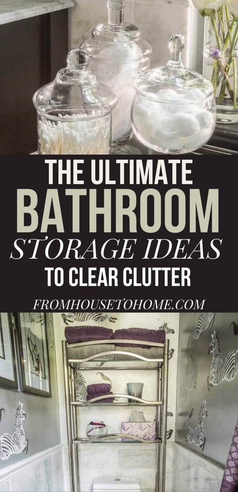 These bathroom organization ideas are awesome! I love the toilet brush holder and the idea for storing nail polish in a drawer is genius. So many storage ideas to help clear clutter in the bathroom. Toilet Brush Holder Ideas, Bathroom Organization Countertop, Bathroom Moodboard, Clear Clutter, Bathroom Organization Ideas, Bathroom Organization Hacks, Bathroom Counter Organization, Bathroom Drawer Organization, Bathroom Storage Hacks