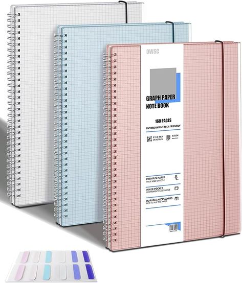 Grid Notebook Aesthetic, Grid Paper Notebook, Best Notebooks For School, Note Books For School, Graphing Notebook, Blair School, Notebook For College, Cute Notebooks For School, Graph Paper Journal