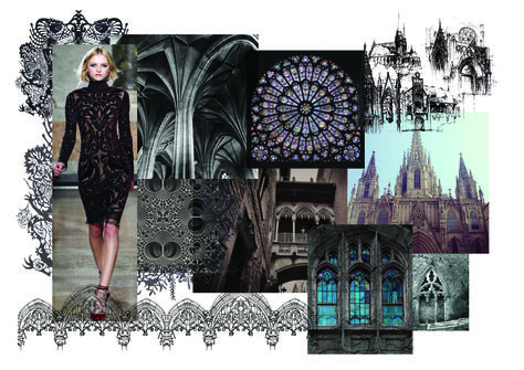 This mood board focuses on the Gothic imagery that can inspire me for the project. This includes: architecture, carving, windows, illustrations, lace, fashion and pattern. Architecture Fashion Inspiration, Fashion Inspired By Architecture, Architecture Inspired Fashion, Mood Board Fashion Inspiration, Gothic Themes, Fashion Design Sketchbook, Fashion Themes, Fashion Design Portfolio, Fashion Figures