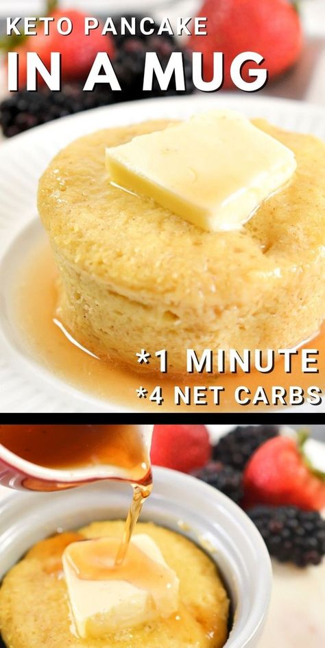 Keto Cashew Chicken, Pancake In A Mug, Lazy Keto Meals, Microwave Mug Recipes, Best Keto Pancakes, Pancakes For One, Pancake And Waffle, Pancake Mix Recipe, Almond Pancakes