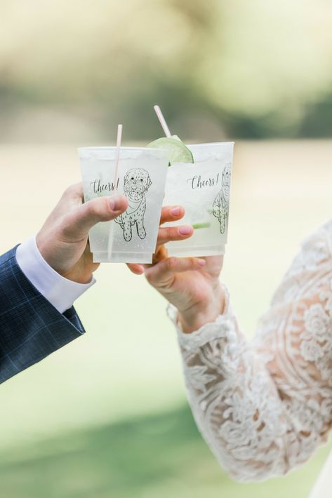 Signature Cocktail Ideas, Custom Wedding Cups, Mansion Estate, Whimsical Fall, Signature Cocktails Wedding, Fall Elopement, Wedding Signature Drinks, Wedding Drinks, Vodka Soda