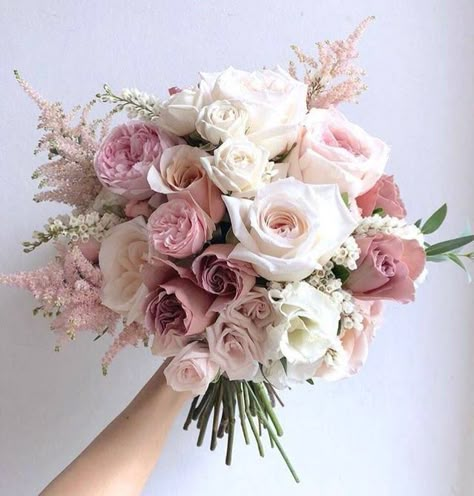 Pink And White Weddings, Light Pink Wedding, Pink Rose Bouquet, Pink Wedding Theme, Wedding Bouquets Pink, Dusty Rose Wedding, Bridal Bouquet Flowers, Pink Wedding Flowers, Pink And White Flowers