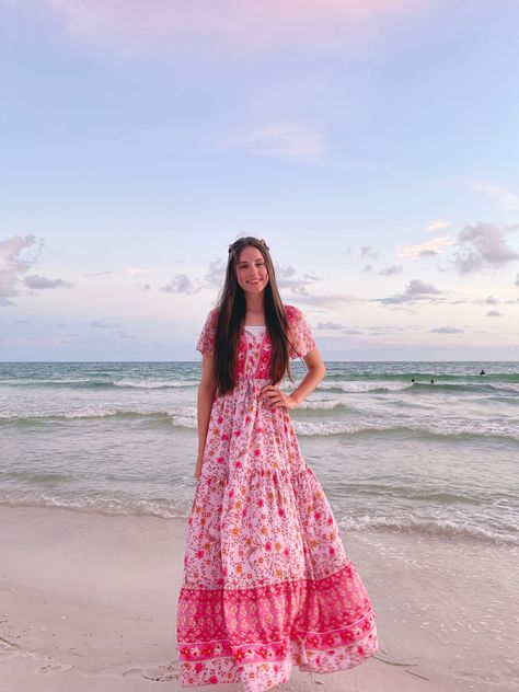 Modest Beach Fits, Conservative Beach Outfit, Summer Dress Modest, Mission Outfits, Mitzvah Dresses, Bat Mitzvah Dresses, Church Fits, Spain Vacation, Beach Picture