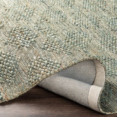 Shop Trace Jute Sage Rug at Burke Decor today. Quick ship and free shipping available for select items in the US. International shipping available. Sage Rug, Natural Fiber Area Rug, Surya Rugs, Natural Fiber Rugs, Rug Direct, Green Area Rugs, Jute Rug, Nebraska Furniture Mart, Green Rug