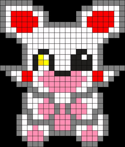 Mangle Plush Perler Bead Pattern / Bead Sprite Mangle Plush, Fnaf Crafts, Rumah Minecraft Sederhana, Modele Pixel Art, Easy Pixel Art, Perler Art, Pixel Art Templates, Pixel Drawing, Diy Perler Bead Crafts