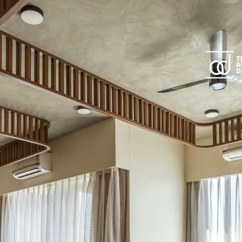 Cane Ceiling, Interior Apartment Design, Wooden Apartment, Wicker Ceiling, House Location, Wooden Ceiling, Cane Furniture, Team Design, False Ceiling