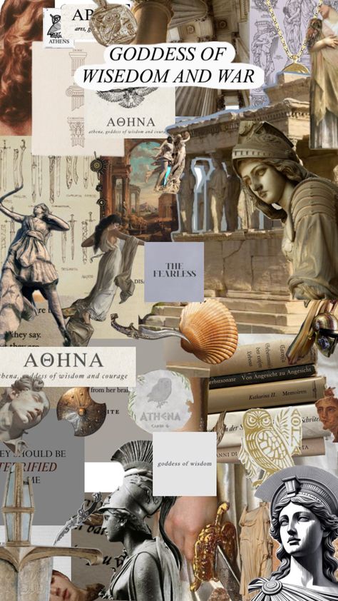 greek goddess of wisdom and war Greek Goddess Moodboard, My Greek Goddess, Goddess Vibes Aesthetic, Daughter Of Athena Aesthetic, Athena Altar, Pandora Greek, Antonia Core, Elsa Core, Hera Greek Goddess