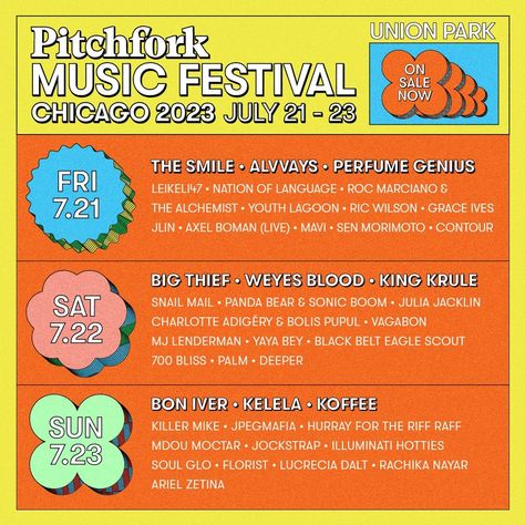 Pitchfork Music Festival (@pitchforkfest) • Fotos y videos de Instagram Julia Jacklin, King Krule, Pitchfork Music Festival, Spring Music, Perfume Genius, Gary Clark Jr, Poster Photography, Music Festival Poster, Poster Fonts