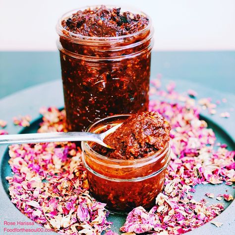 Harissa Paste Recipe, Rose Harissa, Sweet Potato Pizza, Harissa Recipes, Food For The Soul, Harissa Paste, Rose Flavored, Paste Recipe, Hot Sauces