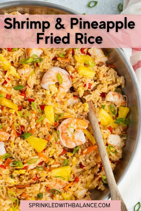 Shrimp Pineapple Fried Rice Pineapple Fried Rice Recipe, Healthy Fried Rice, Shrimp Fried Rice Recipe, Pineapple Shrimp, Pineapple Rice, Meal Planning Menus, Pineapple Fried Rice, Shrimp Fried Rice, Shrimp And Rice