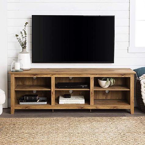 Tv In Living Room Ideas, Tv In Living Room, Contemporary Tv Stands, Television Stand, Oak Tv Stand, Barnwood Furniture, Television Stands, Tv Stand With Storage, Media Furniture