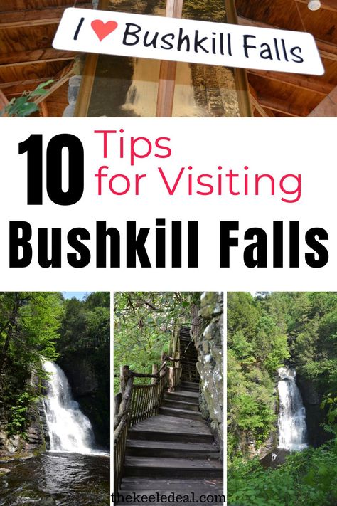 10 tips for visiting bushkill falls the Niagara of Pennsylvania. Hiking at bushkill falls is a great place to see several waterfalls in Pennsylvania. Bushkill Falls Pennsylvania, Pennsylvania Hiking, Bushkill Falls Pa, Pennsylvania Hikes, Poconos Vacation, Pennsylvania Waterfalls, Bushkill Falls, United States Road Trip, Camping In Pennsylvania