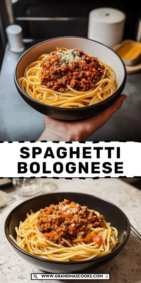 This classic Spaghetti Bolognese is a rich, savory dish that’s perfect for any occasion. Slow-cooked with ground beef, tomatoes, and Italian herbs, it’s a comforting meal the whole family will love. Serve over perfectly cooked pasta for a satisfying dinner! Beef Bolognese Recipe, Pasta Bolognese Recipe, Spaghetti Bolognese Recipe, Italian Seasonings, Cooking With Ground Beef, Italian Herbs, Pasta Bolognese, Cooked Pasta, Italian Favorites