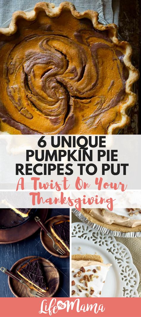 pumpkin pie recipes Unique Pumpkin Pie, Pumpkin Rice Krispie Treats, Healthy Pumpkin Dessert, Chocolate Pumpkin Pie, Pumpkin Cream Cheese Pie, Unique Pies, Thanksgiving Pie, Pumpkin Seed Recipes, Pumpkin Pie Cheesecake