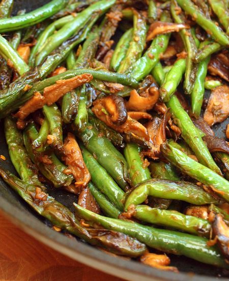 Yuuummm Szechuan Green Beans, Ginger Green Beans, Once Upon A Chef, Fried Green Beans, Shiitake Mushrooms, Shiitake Mushroom, Main Event, Vegetable Sides, A Chef