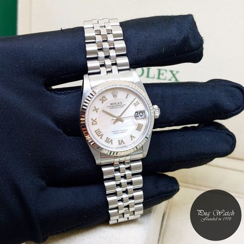 Rolex 31mm Oyster Perpetual MOP Dial Datejust REF: 78274 (A Series)! Rolex 26mm, Oyster Perpetual, Breitling Watch, A Series, Rolex, Diamonds, Silver, Quick Saves