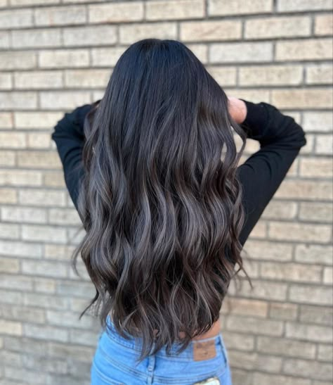 Ash Brown Toner, Brown Bayalage Hair, Highlights Brown Hair Balayage, Ash Brown Balayage, Black Hair Balayage, Dark Brunette Hair, Thick Hair Cuts, Ash Brown Hair, Hair Curling Tips