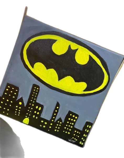 Batman painting on canvas Batman Drawing Easy, Batman Painting, Arm Cast, Batman Drawing, Sketches Easy, Painting On Canvas, Easy Drawings, Canvas Painting, Batman